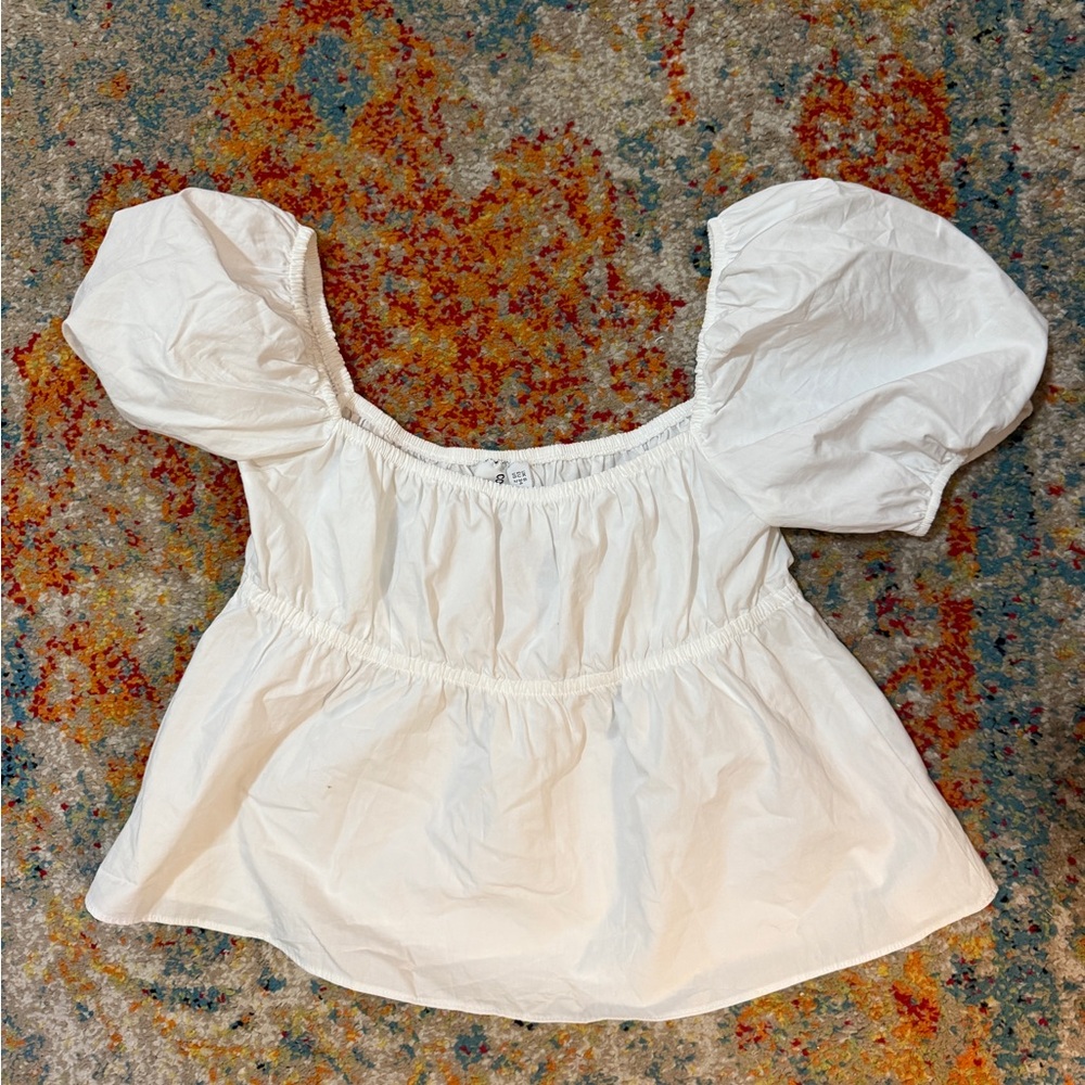 Elegant White Puff Sleeve Blouse
